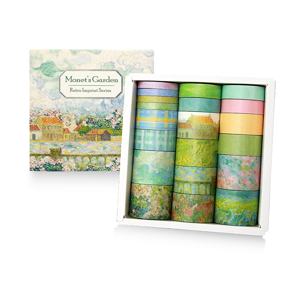 HASTHIP 20 Rolls Washi Tape Set Oil Painting Decoration Art Masking Washi Tape for Scrapbook Supplies, DIY Decor and Craft Supplies HASTHIP 20 Rolls Washi Tape Set Oil Painting Decoration Art Masking Washi Tape for Scrapbook Supplies, DIY Decor and Craft Supplies